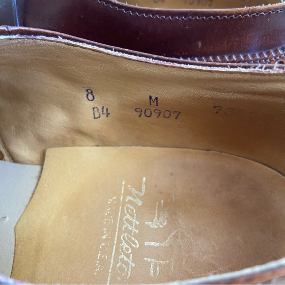 Nettleton Wingtip Dress Shoes Mens 8 Brown Leather Oxfords Formal Preppy Career main image 14